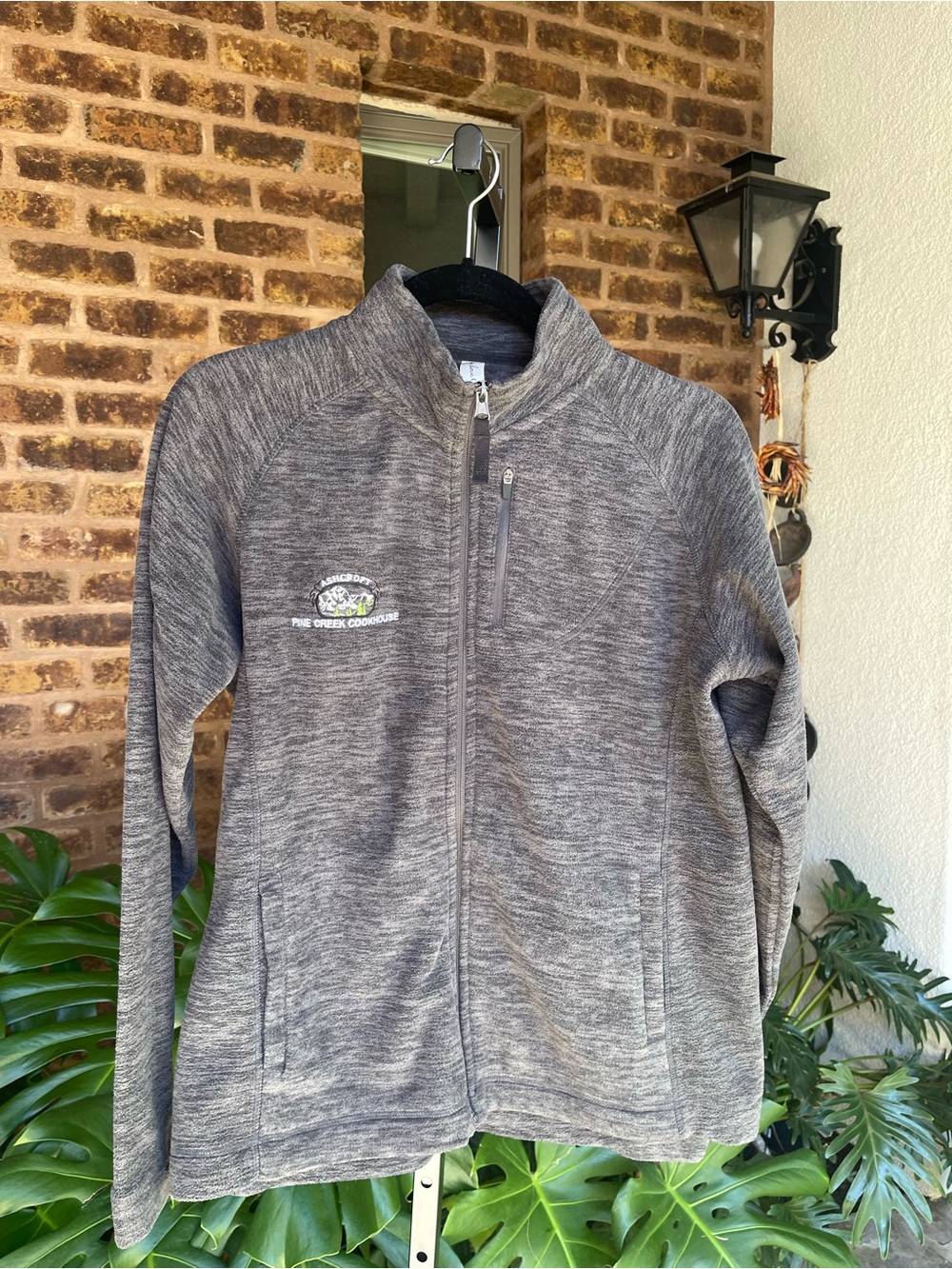 Women’s Gray Full-Zip Jacket.  logo from Ashcroft in Snowmass/Aspen Colorado.